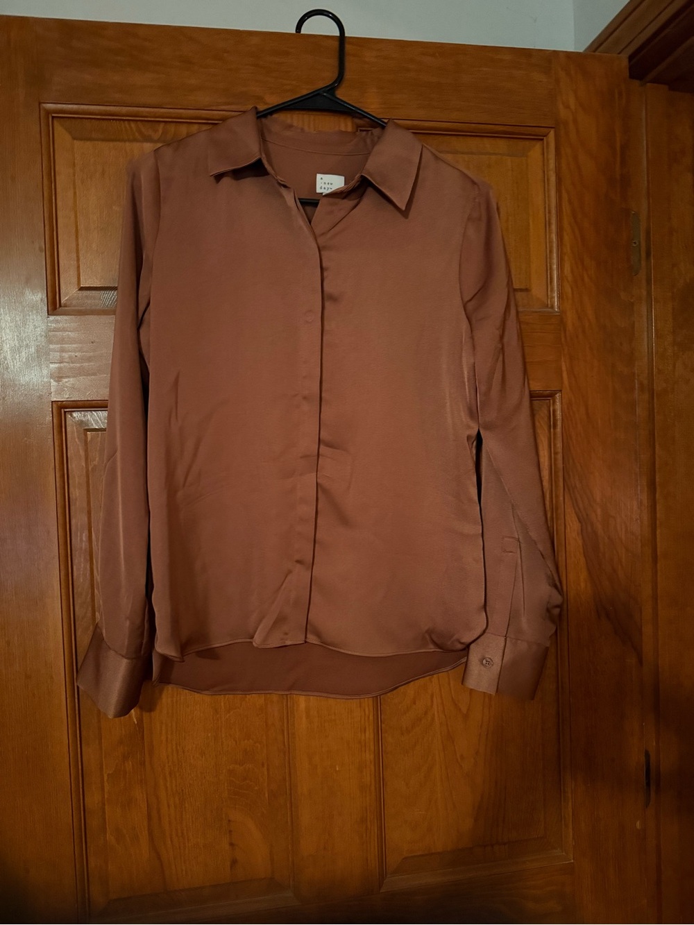 a new day Women's Button-Front Shirt in Rust